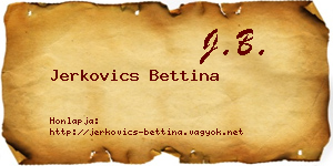 Jerkovics Bettina névjegykártya