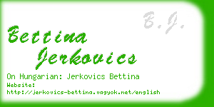 bettina jerkovics business card